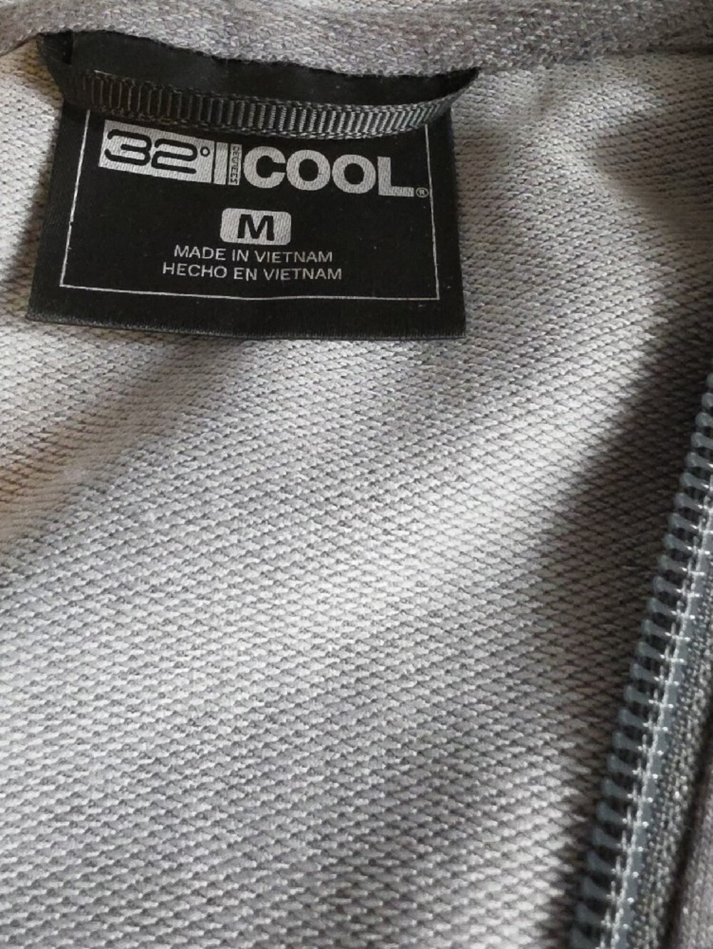 32 Degrees Light Gray Full-Zip Hooded Sweatshirt - Picture 3 of 3